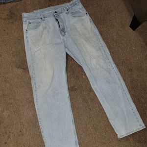 Wrangler Men's Relaxed Fit Jeans - Light Blue Denim - Flex for Comfort 36 X 32